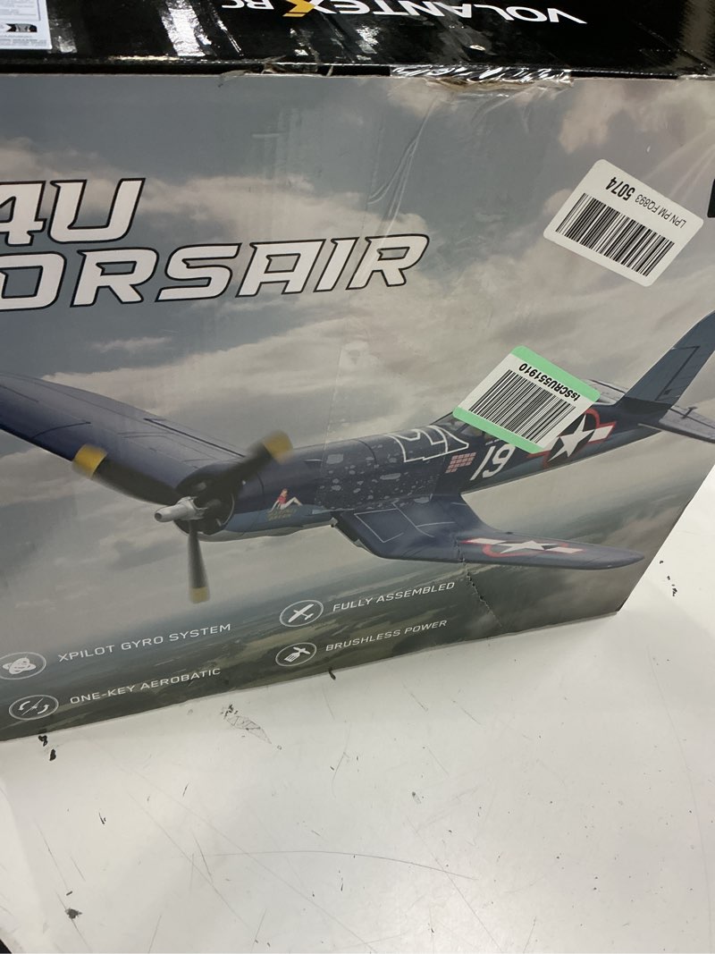 Condition photo showing Good Condition for brushless rc plane upgrade 500mm f4u corsair stunt rc airplane rtf with gyro stabilization remote control airplane 2.4ghz radio control aircraft fighter glider for adults & beginners