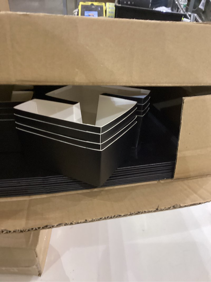 Condition photo showing New/Like New for Dunzoom 8 Pack Xmas Letter Boxes for Christmas Gift Wrapping Xmas Letter Shaped Empty Flower Gift Box Fillable Christmas Party Favors Candy Presents Packaging(Black,Clear Lid) Black Clear Lid