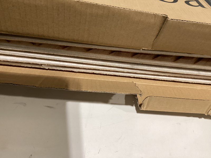 Condition photo showing As Is for acoustical wall panels, 6-piece 23.62 x 23.62 inches art acoustic panels, decorative acoustic panels, acoustic wall panels, sound absorbing wall art, timber spiral 72 x 48 inches timber spiral