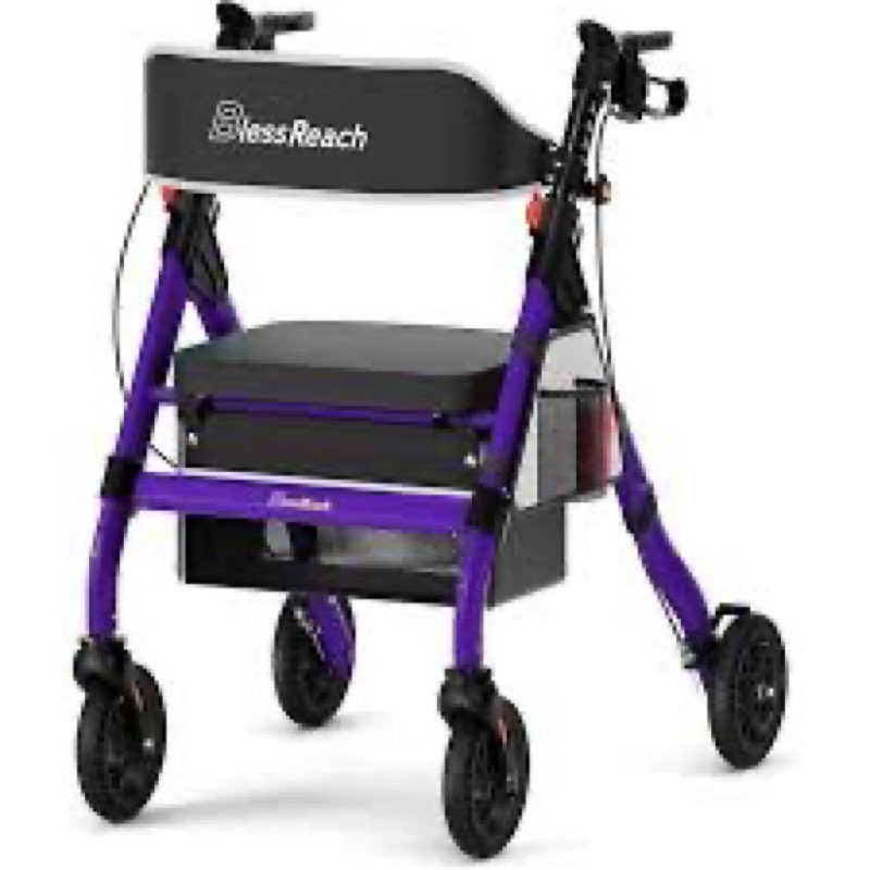 Four-wheeled rolling walker aluminum 6” wheels