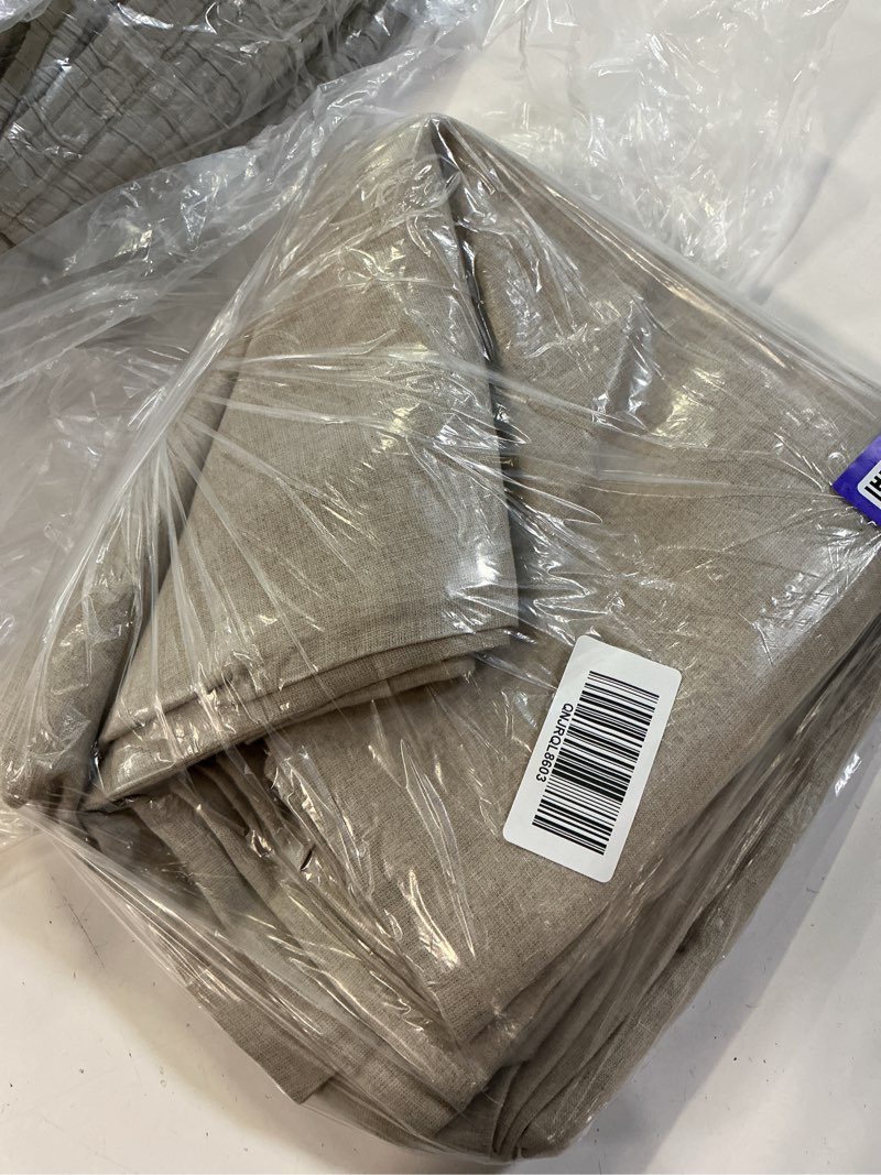 Condition photo showing New/Like New for european linen room darkening curtain - single panel, 48x96, dark flax