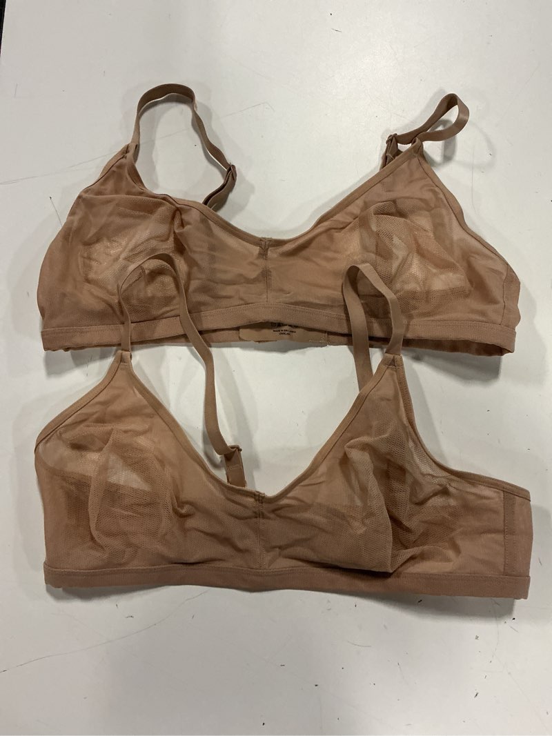 Condition photo showing Good Condition for belgian mesh sheer bralette (2-pack), m, sand