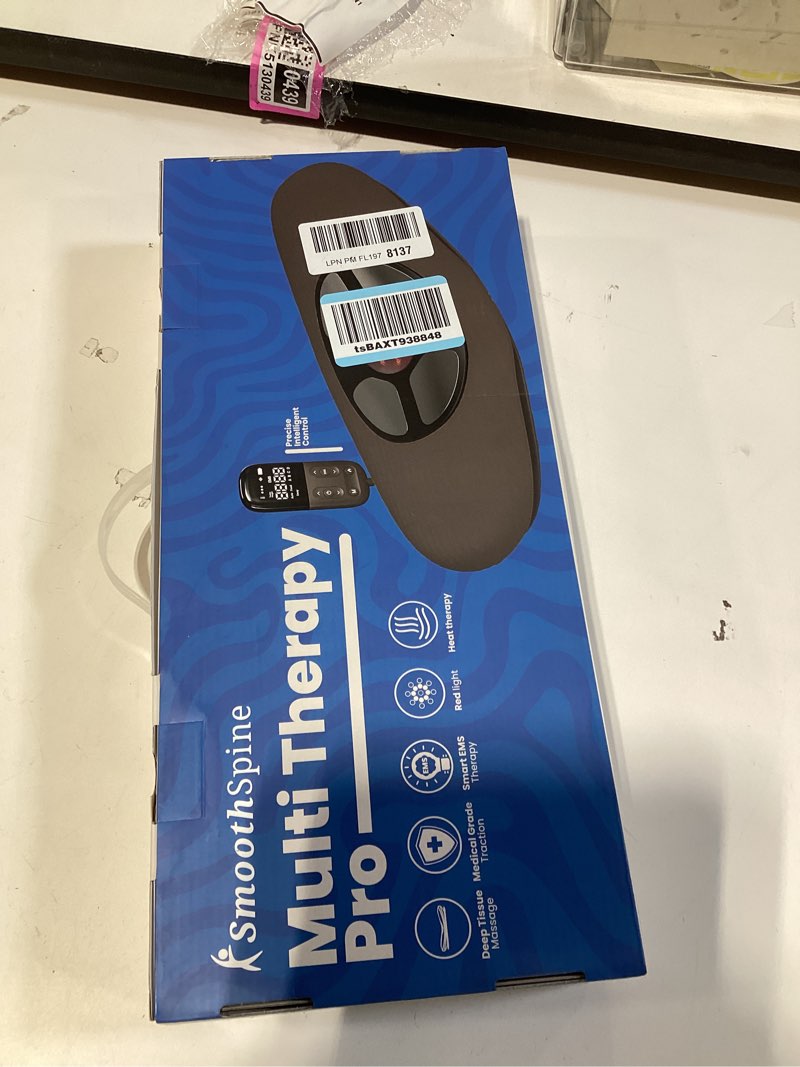 smoothspine multi therapy pro - back massager comfort device with heat, massage, air traction, ems &