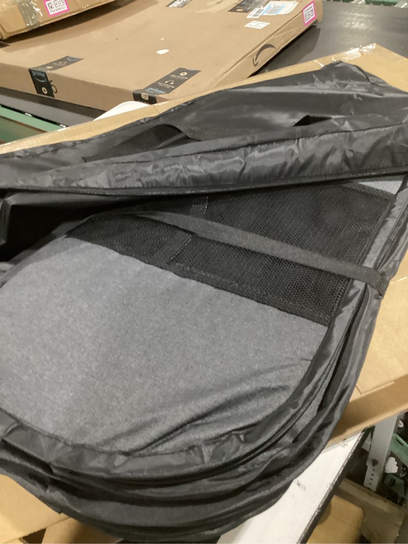 Condition photo showing Good Condition for portable pet playpen for medium dogs & cats, foldable puppy safety pen with removable zipper top, breathable mesh dog delivery room, indoor isolation cage for pets (dark grey, medium) dark grey medium