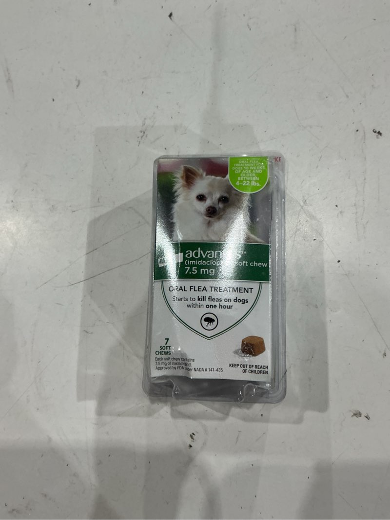 Condition photo showing Good Condition for elanco advantus oral tablet flea and tick treatment (pet size: small)