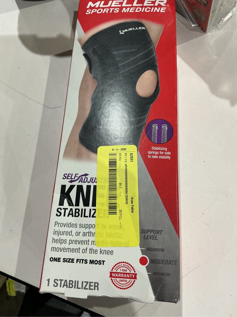 Condition photo showing Good Condition for mueller self adjusting knee stabilizer, black, one size fits most