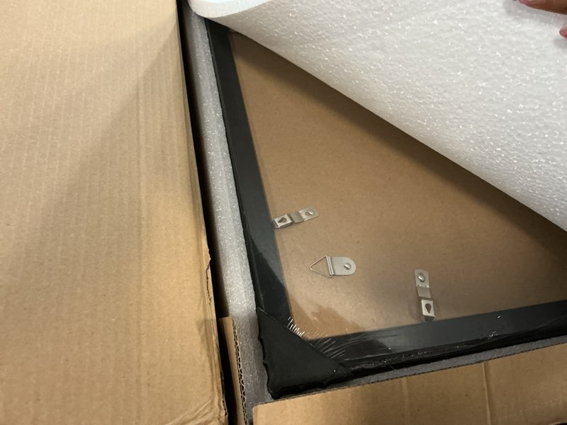 Condition photo showing New/Like New for yeskay 20x28 picture frame black set of 3, display pictures 16x24 with mat or 20 x 28 without mat, poster frames 20x28 for wall hanging horizontal and vertical black 20x28(3pk)