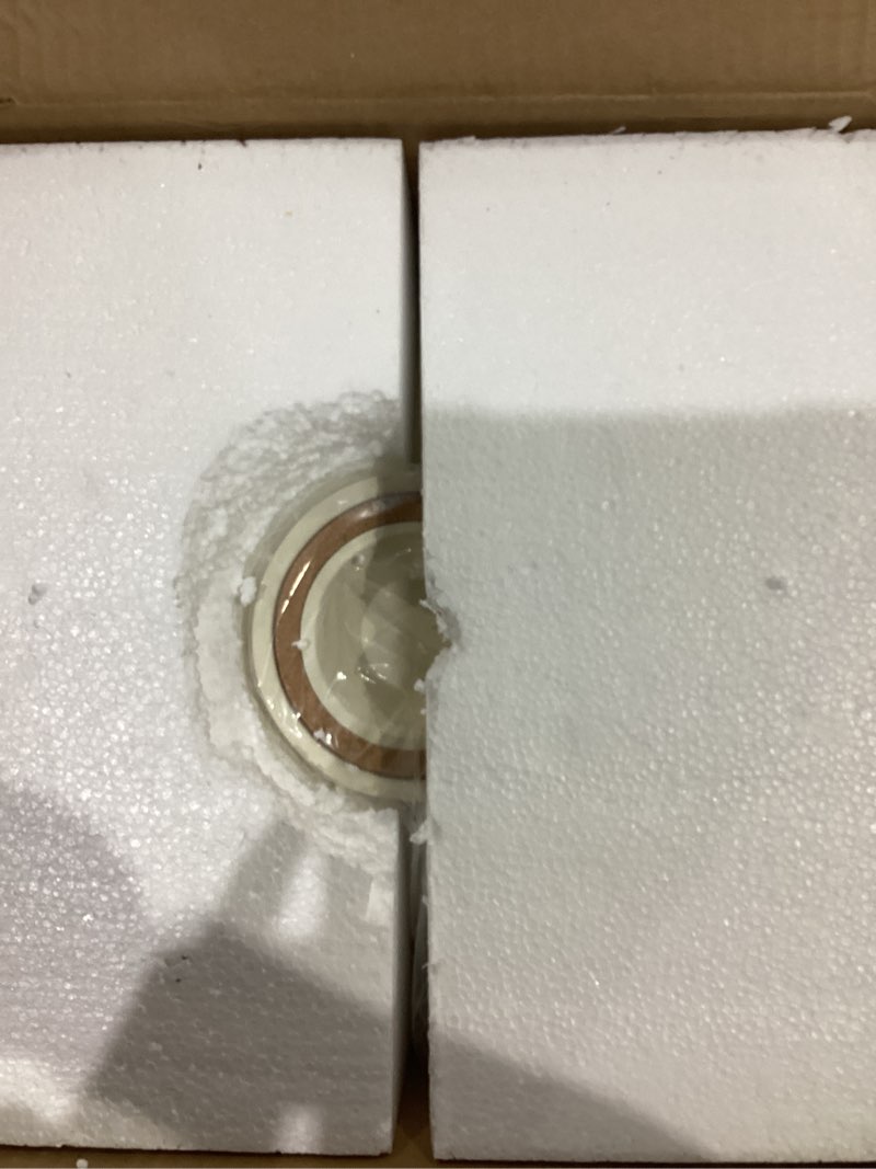 Condition photo showing New/Like New for KIVY Concrete Fruit Bowl for Kitchen Counter - Large Decorative Bowl for Home Decor - Modern Fruit Basket for Entryway Table - Pedestal Bowl - Decorative Bowls for Home Decor - White Fruit Bowl Decor Cream Pedestal