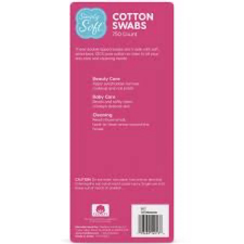 Simply soft cotton swabs 750 counts 