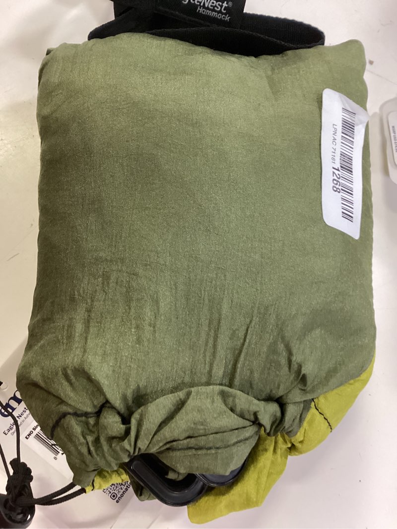 Condition photo showing Good Condition for eno singlenest hammock - lightweight, 1 person portable hammock - for camping, hiking, backpacking, travel, a festival, or the beach - melon/olive