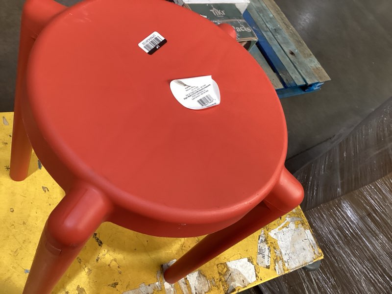Condition photo showing As Is for round accent patio end table burgundy - room essentials™