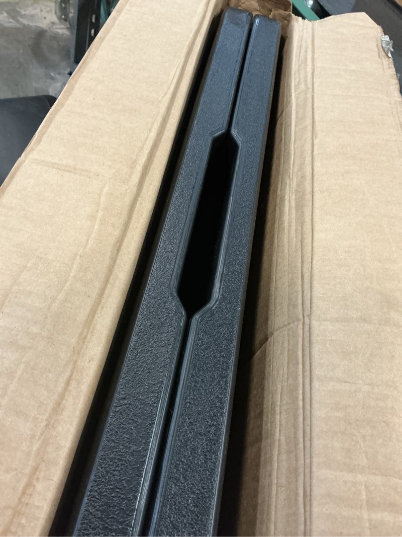 Condition photo showing As Is for COSCO Molded Folding Banquet Table w/Handle, 6ft, Black Black 6ft Centerfold