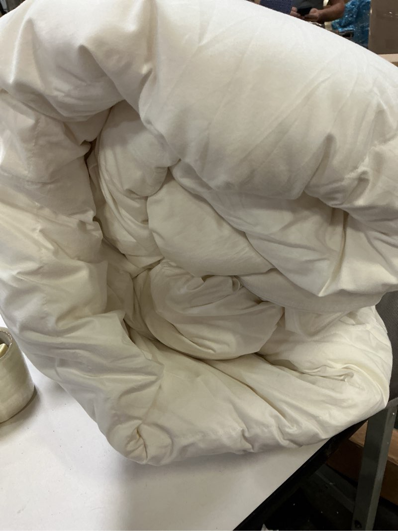 Condition photo showing As Is for (Similar)Cottonight White Comforter Sets Queen Pure White Bedding Comforter Queen Size Quilts Blanket Ultra Soft Breathabe Solid Bedding Set for Women Men Adults Teens 1-white Queen