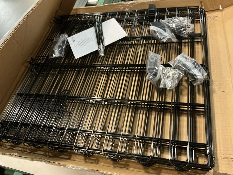 Condition photo showing Good Condition for amazon basics foldable octagonal metal exercise puppy / dog playpen - indoor/outdoor, single door, extra small (8 panels, 24 x 24), easy to assemble and store, 24" - puppy, black single door 24"h