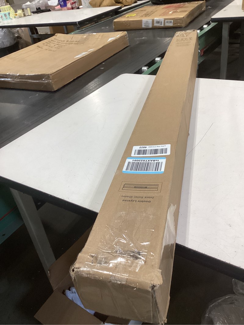 Condition photo showing Good Condition for JIANGPIN TEXTILE Cordless Zebra Blinds for Indoor Windows Free-Stop Zebra Shades Dual Layer Light Fi