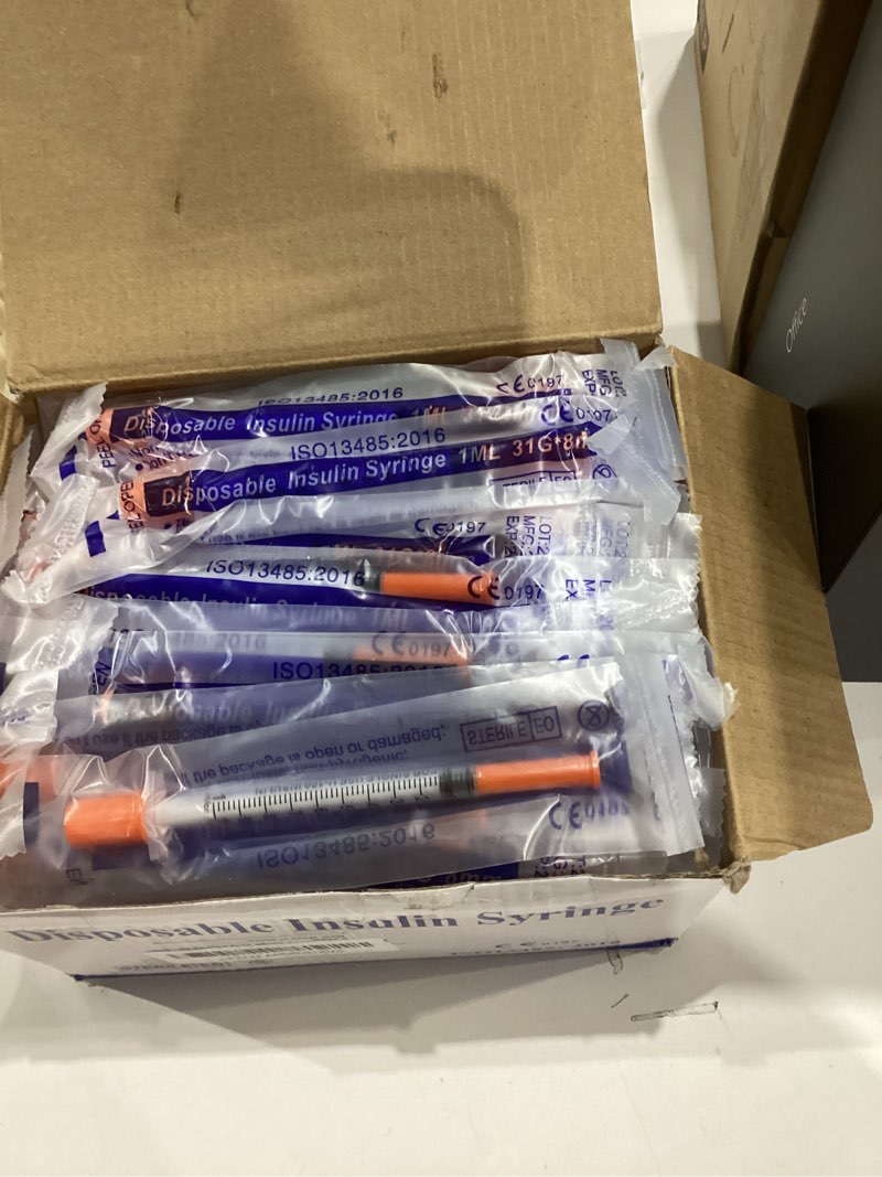 Condition photo showing Good Condition for U-100 1ml 31 Gauge 5/16" Syringe, Individually Packed 100 PACK 100 PACK 1ml 31 Gauge 5/16 inch