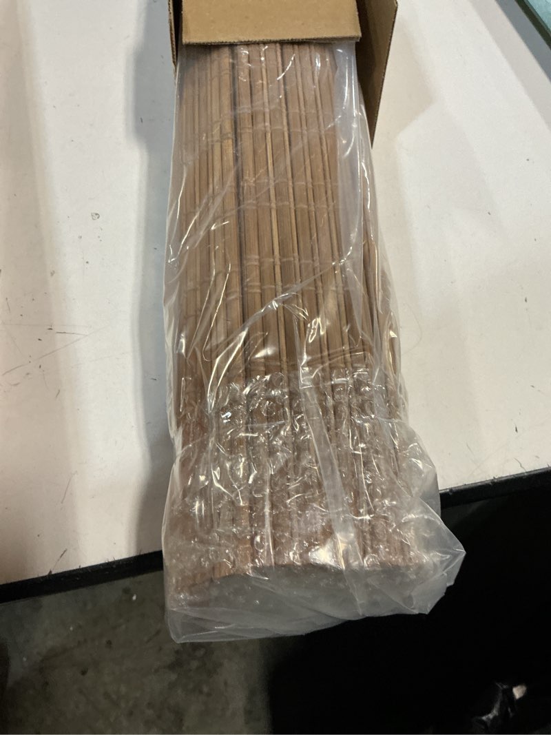 Condition photo showing New/Like New for lazblinds no tools no drill cordless bamboo roman shades, light filtering window treatment, roll up bamboo blinds for window 36'' w x 64'' h, tuscan b tuscan b 36'' w x 64'' h