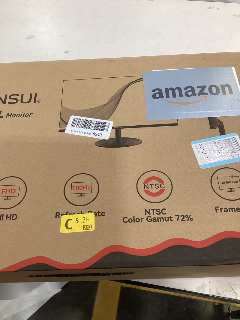Condition photo showing New/Like New for SANSUI Computer Monitor 24 inch 100Hz Eye Care FHD 1080P Display HDMI,VGA Ports with 178° Viewing Angle/Frame-Less/Tilt/VESA Compatible for Office and Home 24 Inch FHD 100Hz Eye-care Monitor