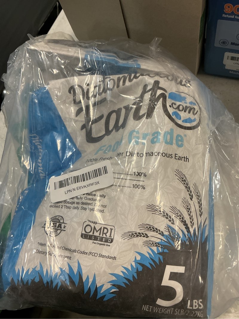 Condition photo showing New/Like New for diatomaceousearth food grade diatomaceous earth – 5lb | 100% organic, all-natural powder | safe for humans & pets | omri listed for organic use