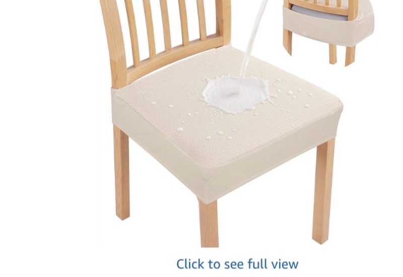 Smiry Waterproof Seat Covers for Dining Room Chairs Set of 4, Stretch Jacquard Removable Washable Chair Seat Slipcovers Protector, No Rear Covers, Beige Visit the Smiry Store(similar)