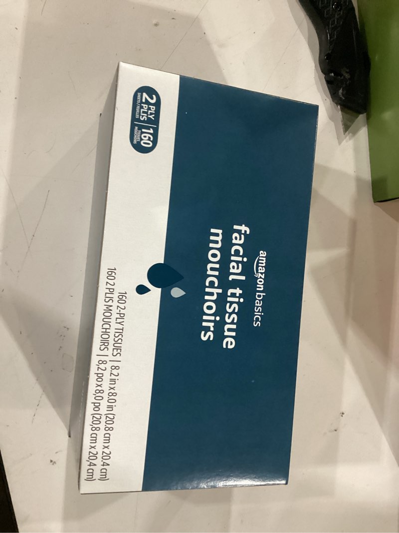Condition photo showing New/Like New for Amazon Basics 2-Ply Facial Tissue, 160 Count