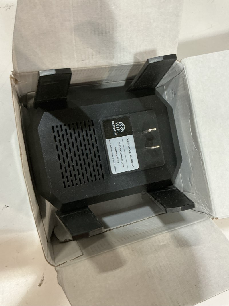 Condition photo showing Good Condition for wifi extender, 2026 20x fastest wifi 6 booster ax3000 (5.8/2.4ghz) 18,999 sq.ft long range and 150+ devices, wifi extender signal booster with ethernet port(black)
