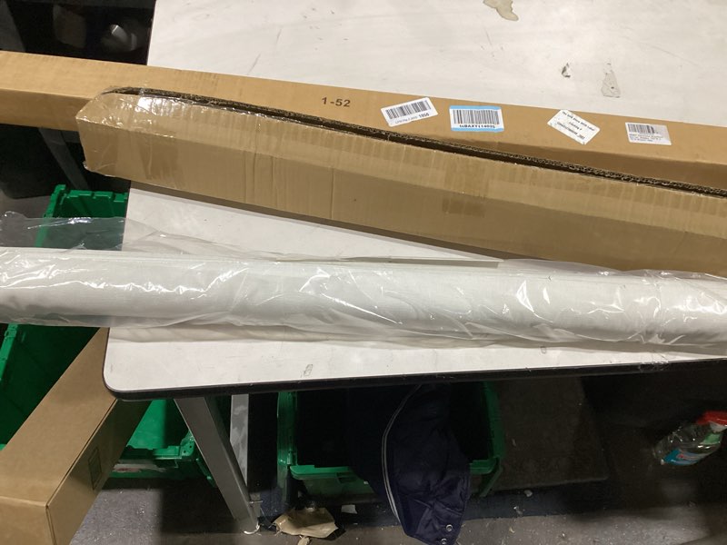 Condition photo showing New/Like New for LazBlinds Custom No Tools No Drill TDBU Cordless Roman Shades for Window, Thermal Insulated UV Blocking, 100% Blackout Fabric Blinds for Bedroom & Living Room, Blackout - White Blackout - White Custom Size