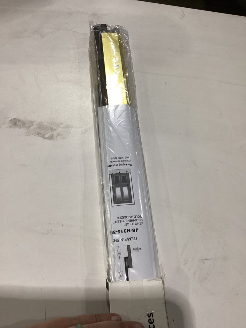 jelostone 2 pack - 36'' commercial door bottom sweep(gold anodized) js-n315, heavy duty aluminum, wi
