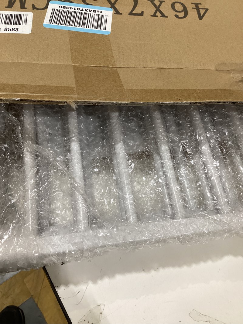 Condition photo showing New/Like New for Dog Gate, SHYUJAJIE Adjustable Extra Wide Short Dog Gate,Small Pet Gate with 4 Extension Kits, Pressure Mounted for Doorways & Stairs (White, 18-48" W*14" H) 18-48"W*14"H White