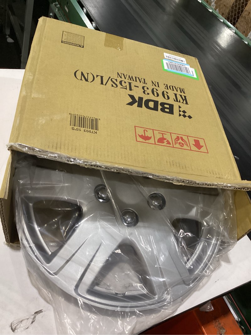 Condition photo showing Good Condition for bdk (4-pack premium 15" wheel rim cover hubcaps oem style replacement snap on car truck suv hub cap - 15 inch set classic 993 15"