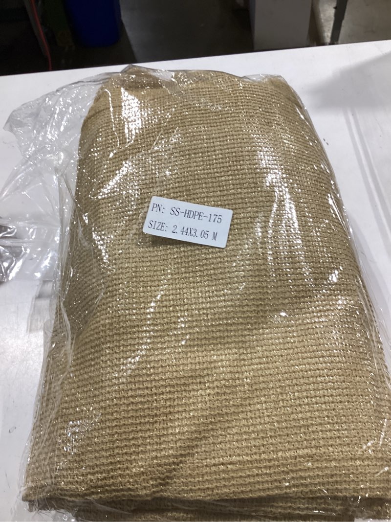 Condition photo showing Good Condition for sunlax sun shade sail 8' x 10' sand rectangle canopy sail shade cover uv block permeable sunshade outdoor for patio backyard (we make custom size) 0 8' x 1 0' sand