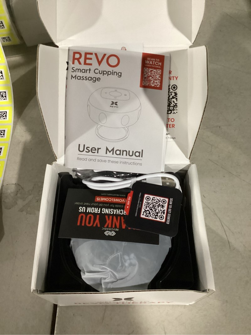 Condition photo showing Good Condition for REVO The Original 4-in-1 Smart Cupping Therapy Massager, Red Light Therapy for Targeted Pain Relief, Knots, Aches, Muscle Soreness, Circulation & Tighter Skin, Portable Cupping Kit 1 Pack