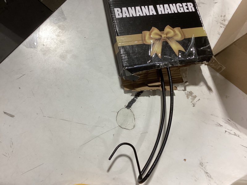 Condition photo showing Good Condition for Banana Holder Stand - Patented Modern Banana Tree Hanger with Wood Base Stainless Steel Banana Rack for Home Kitchen Use,Doesn't Tip Over (Full Black)