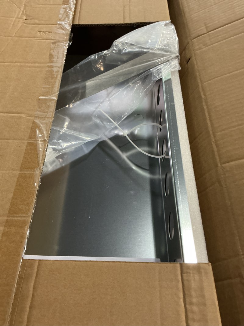 Condition photo showing New/Like New for floating shower bench kit, pre-formed adjustable shower bench from 34.5’’ to 62’’, wall mount stainless steel bench seating with accessories