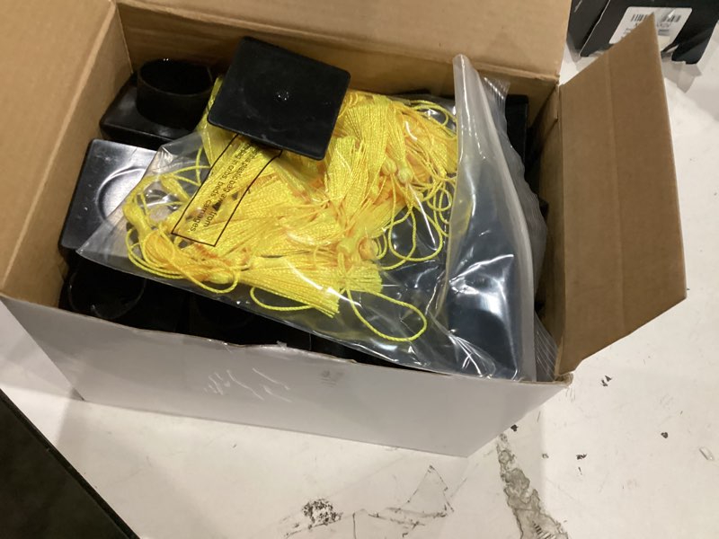 Condition photo showing As Is for qunclay 60 pieces mini graduation cap hats plastic grad cake supplies cover toppers for graduation party decorations (black, gold)