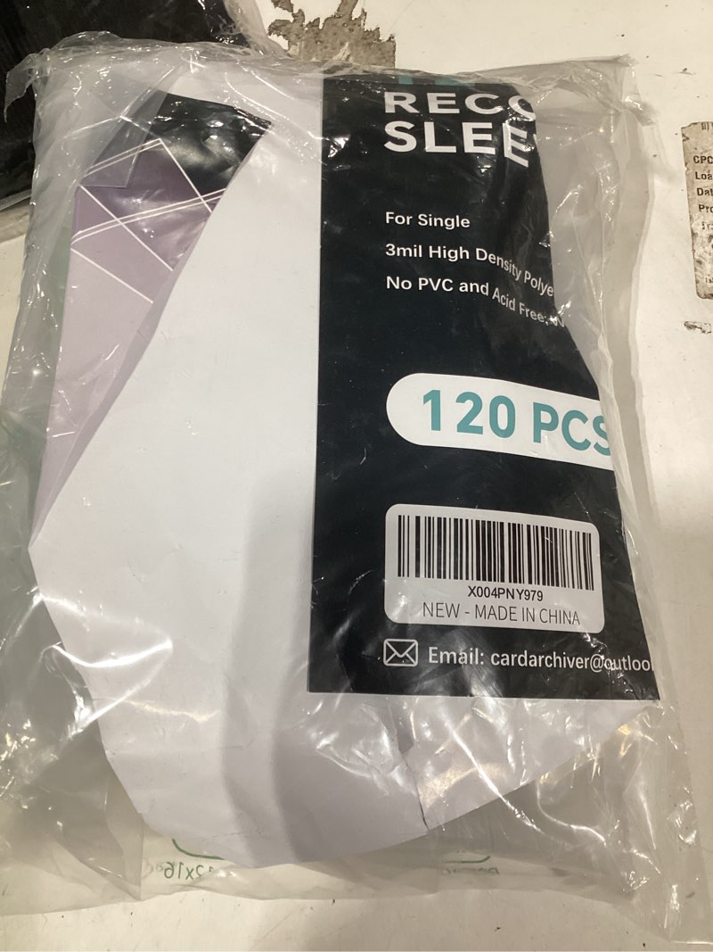 Condition photo showing As Is for 120 pack vinyl record sleeves outer, 12.75"x12.75" 3 mil thick protective album covers for 12" lps, crystal clear archival-quality outer sleeves for single vinyl storage 120 pack outer sleeves