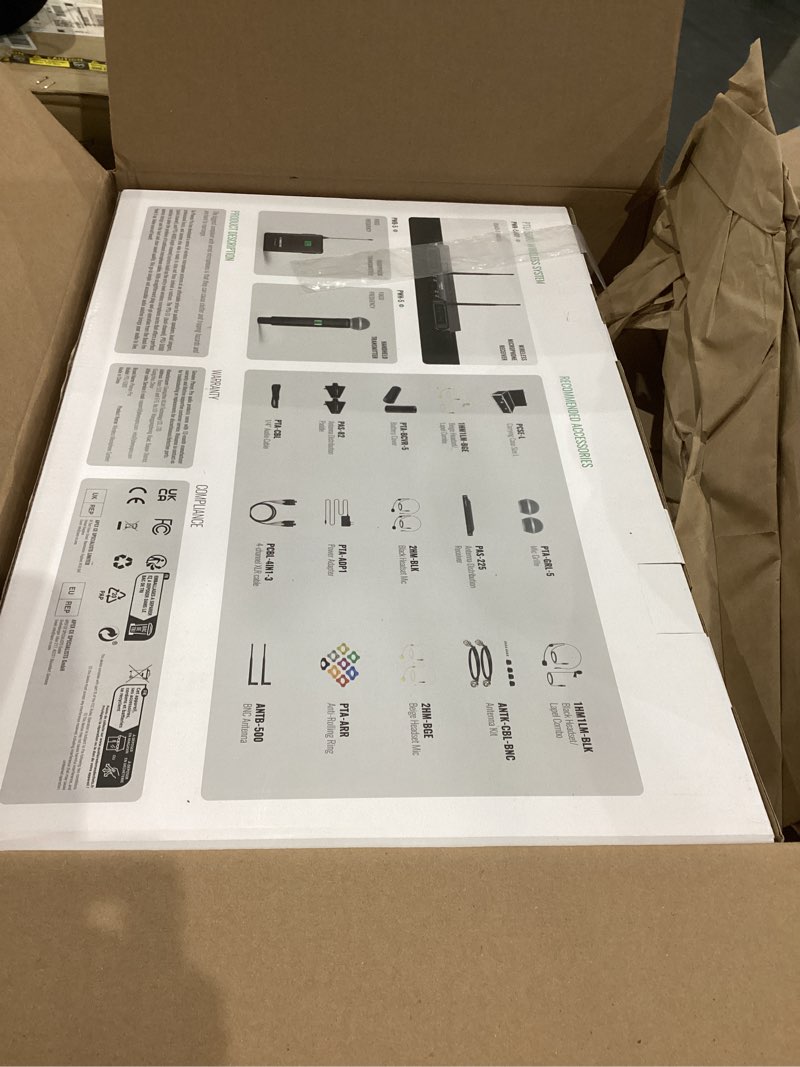 Condition photo showing As Is for Phenyx Pro Wireless Microphone System, 4-Channel UHF Wireless Mic, Fixed Frequency Metal Cordless Mic with 4 Handheld Dynamic Microphones, 260ft Range, Mics for Singing, Church(PTU-5000-4H)