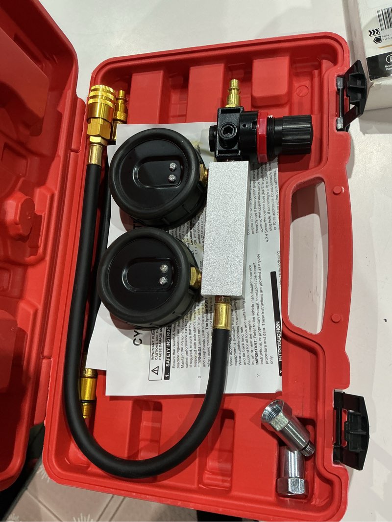 Condition photo showing Good Condition for new leak down tester tu-21 engine cylinder leak tester leakage detector engine compression tester gauges set