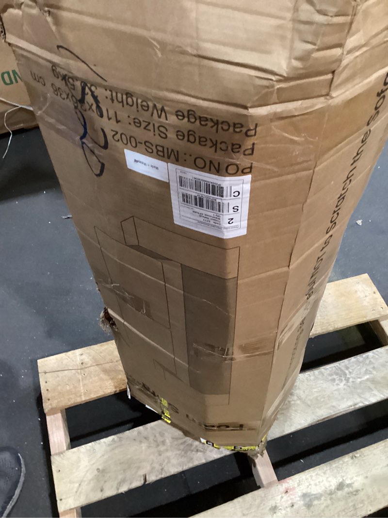 Condition photo showing As Is for Sofa, 71" Loveseat Sofa-in-a-Box, Deep Seat Couch, No Assembly Required, Comfy Plush Corduroy for Living Room, Bedroom, Office