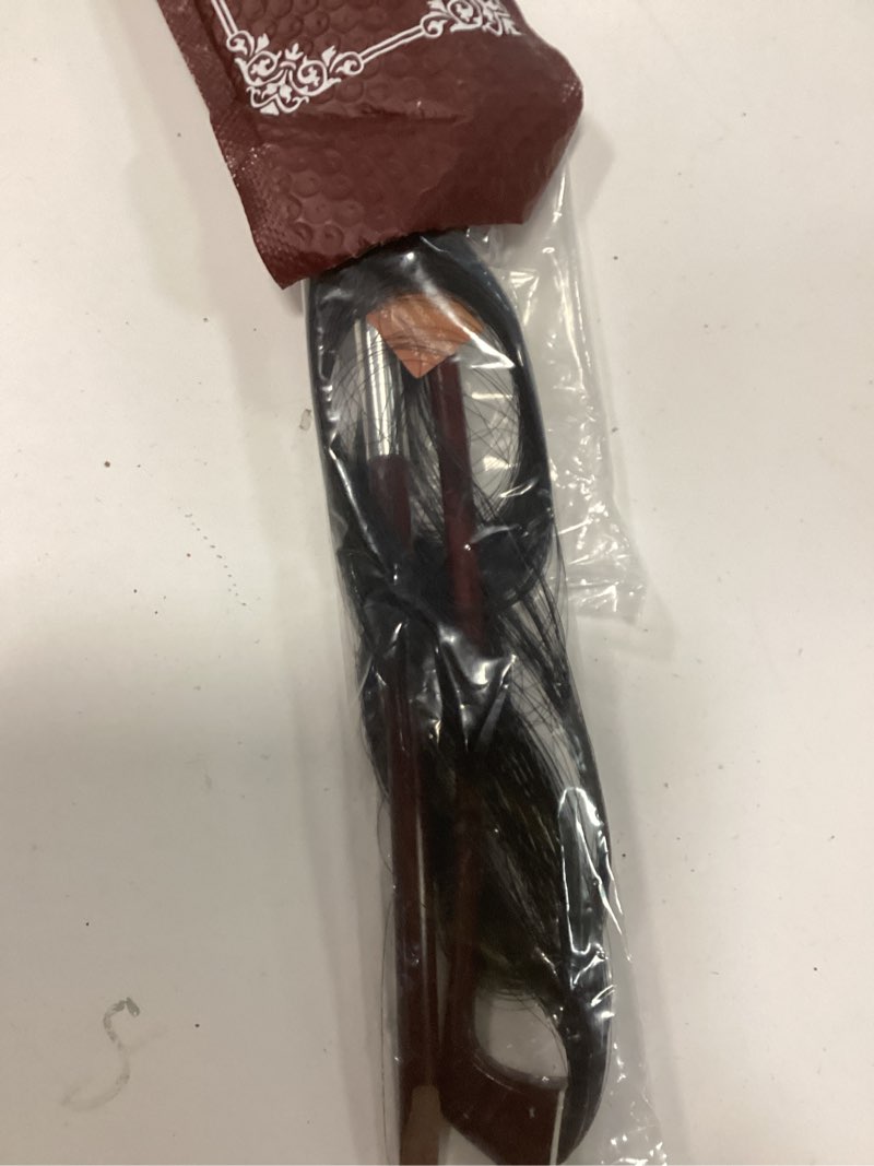 Condition photo showing As Is for Black Horse Hair 4/4 Size Double Bass Bow French Model Clear Tone VINGOBOW 300BFB 72.5cm Brazilwood Stick Ebony Frog Straight Stick Smooth Tuner Easy Rosin Neat Works for High Level Student