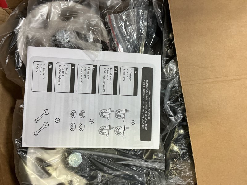 Condition photo showing New/Like New for HOLKIE Caster Wheels 5 inch Total Locking Stem Casters, 3/8" -16 x 1 (Stem Diameter 3/8", Stem Length 1") Threaded Stem Casters Swivel Casters Set of 4 Heavy Duty Castors Black With Brake-4 pack 5inch