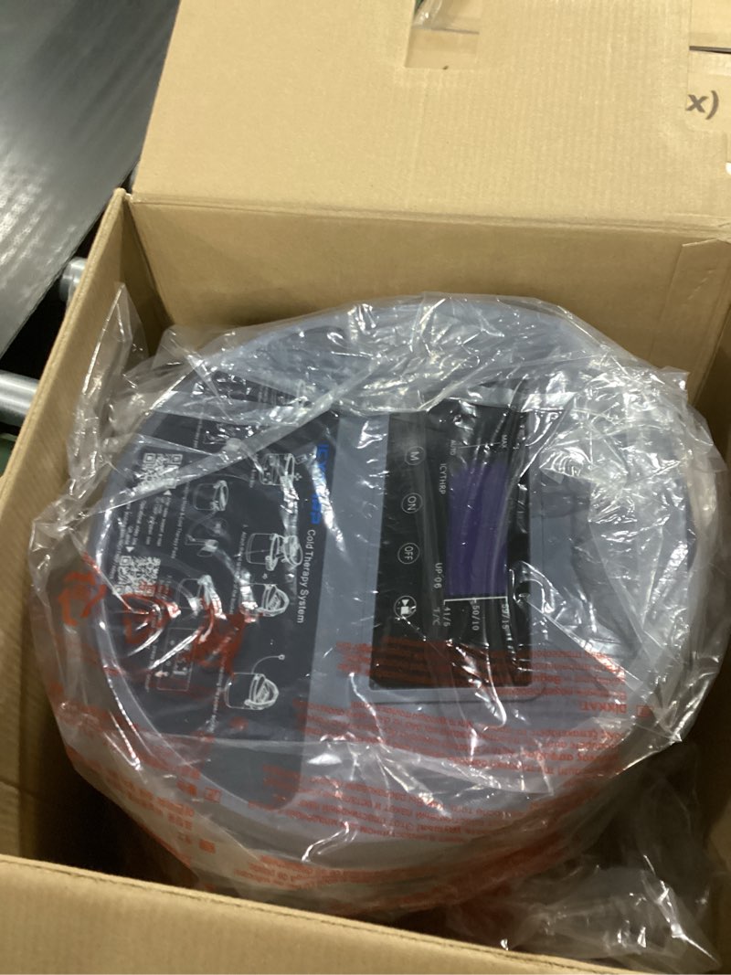 Condition photo showing New/Like New for cold therapy machine with programmable timer, ice-machine-for-knee-after-surgery, knee replacement recovery equipment, cryotherapy pain relief w/compression pad for shoulder, ankle (dark grey)