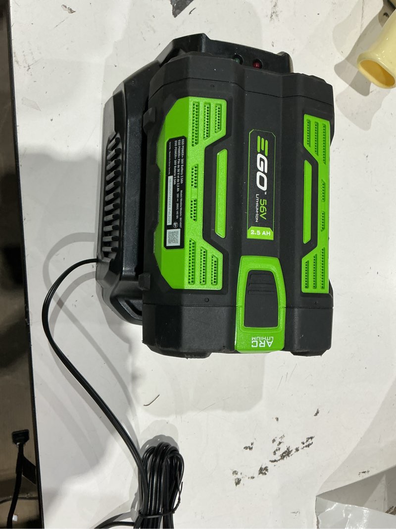Condition photo showing As Is for ego power+ 56 -volt, 2.5 ah 1 -pack lithium ion (li-ion) battery