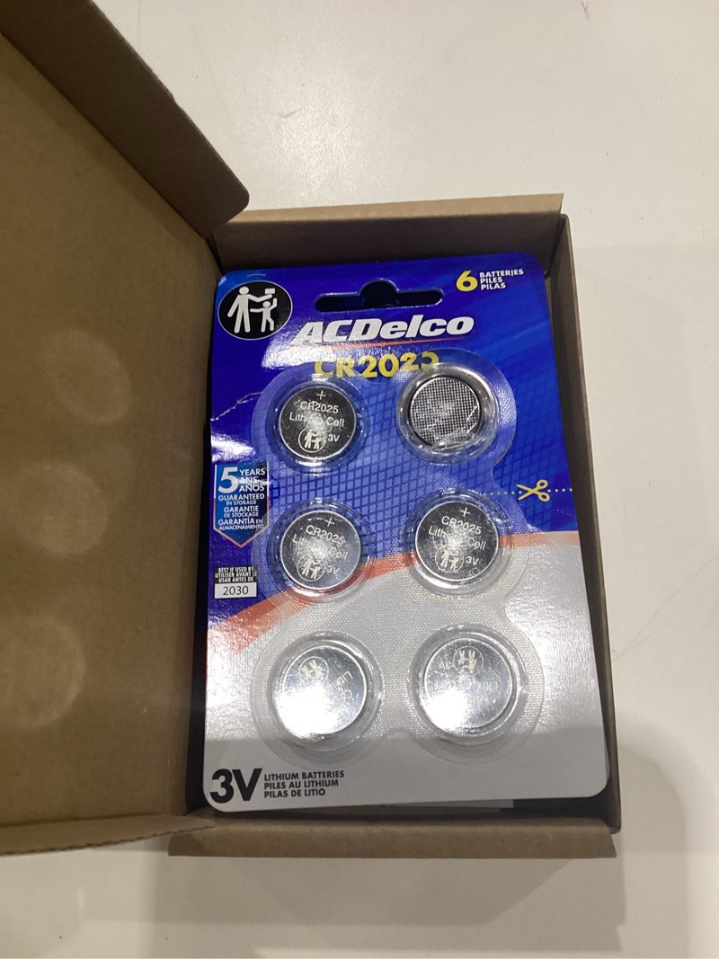 Condition photo showing New/Like New for powermax acdelco 24-count cr2025 batteries, lithium 3v coin cell button battery pack for watch and small electronics, 5 year shelf life 24 count - cr2025