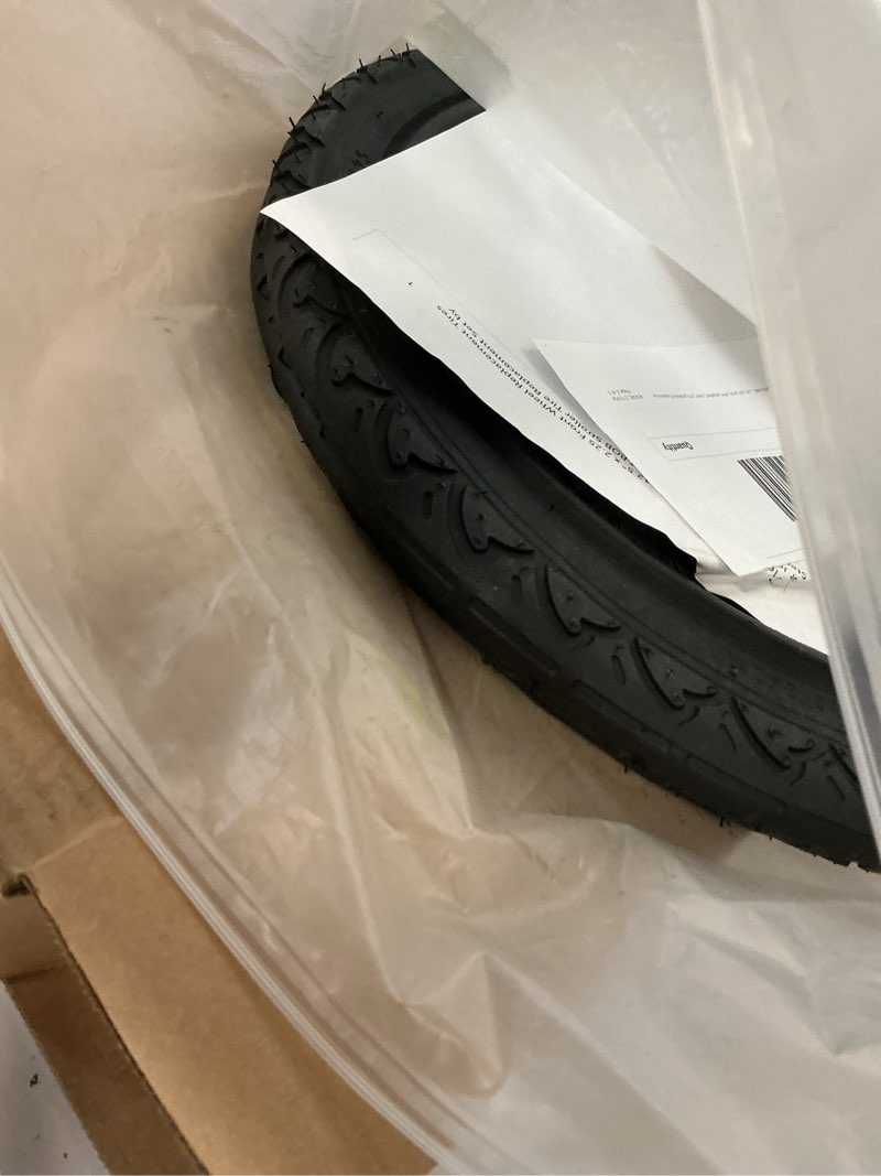 Condition photo showing Good Condition for two 16" x 1.75 rear and one 12.5" x 2.25 front wheel replacement tires for jogging strollers - the perfect bob stroller tire replacement set by steerling tire co. (3-pack) tires 16"(2pcs) + 12"(1pcs)