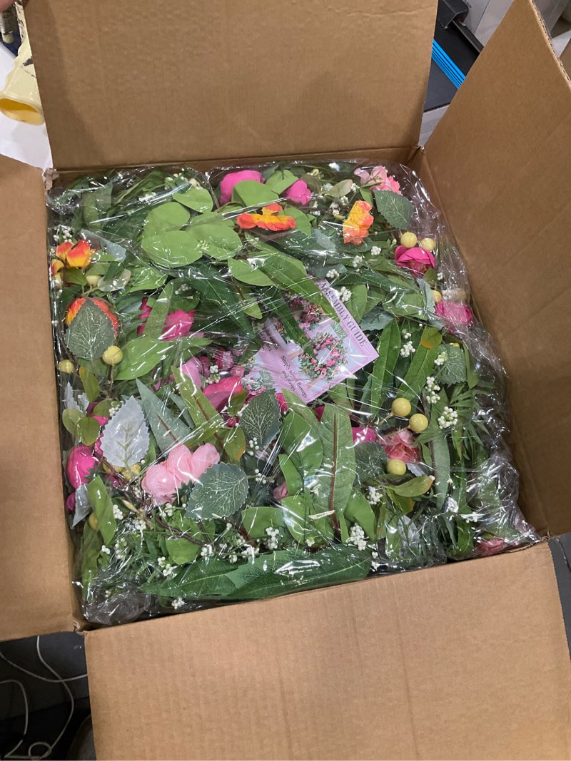 Condition photo showing Good Condition for waipfaru spring wreaths for front door, 26" large spring summer easter wreaths for front door with rose peony tulip magnolia, all seasons for indoor outdoor farmhouse home porch wall window decor 1pcs