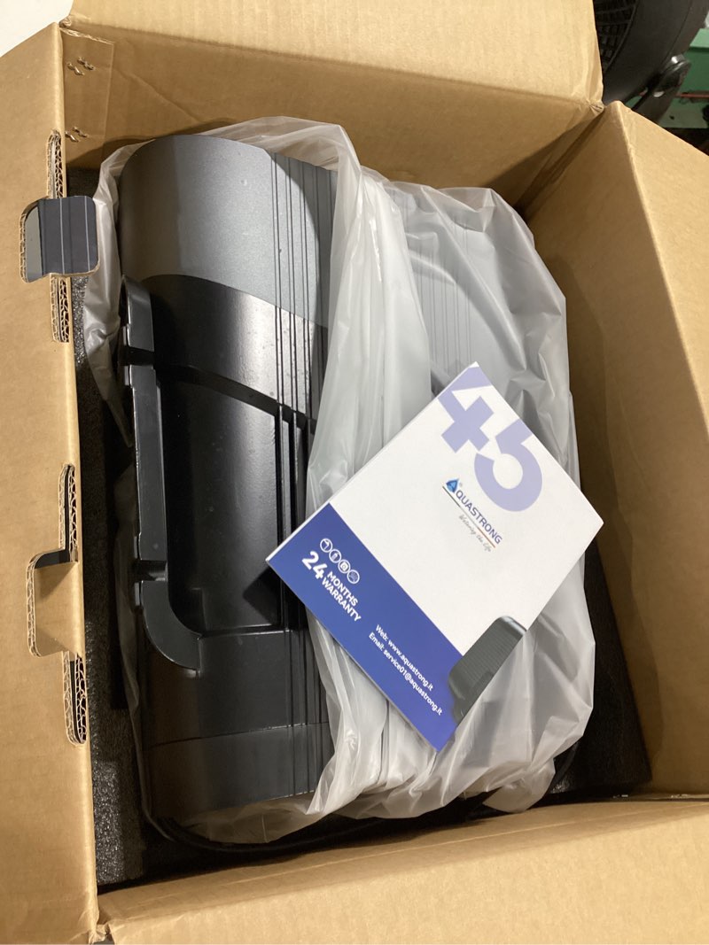 Condition photo showing As Is for aquastrong whole house water pressure booster pump 80 psi, 115v automatic variable speed, constant pressure, integrated design, self-priming, for home, apartment, shower, garden, shallow well,smart 45