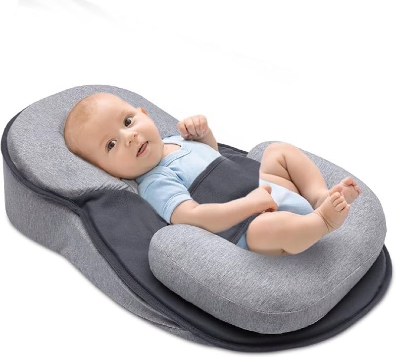 KEESLEY Baby Support Cushion for Supervised Play and Feeding Soft Infant Lounger Pillow