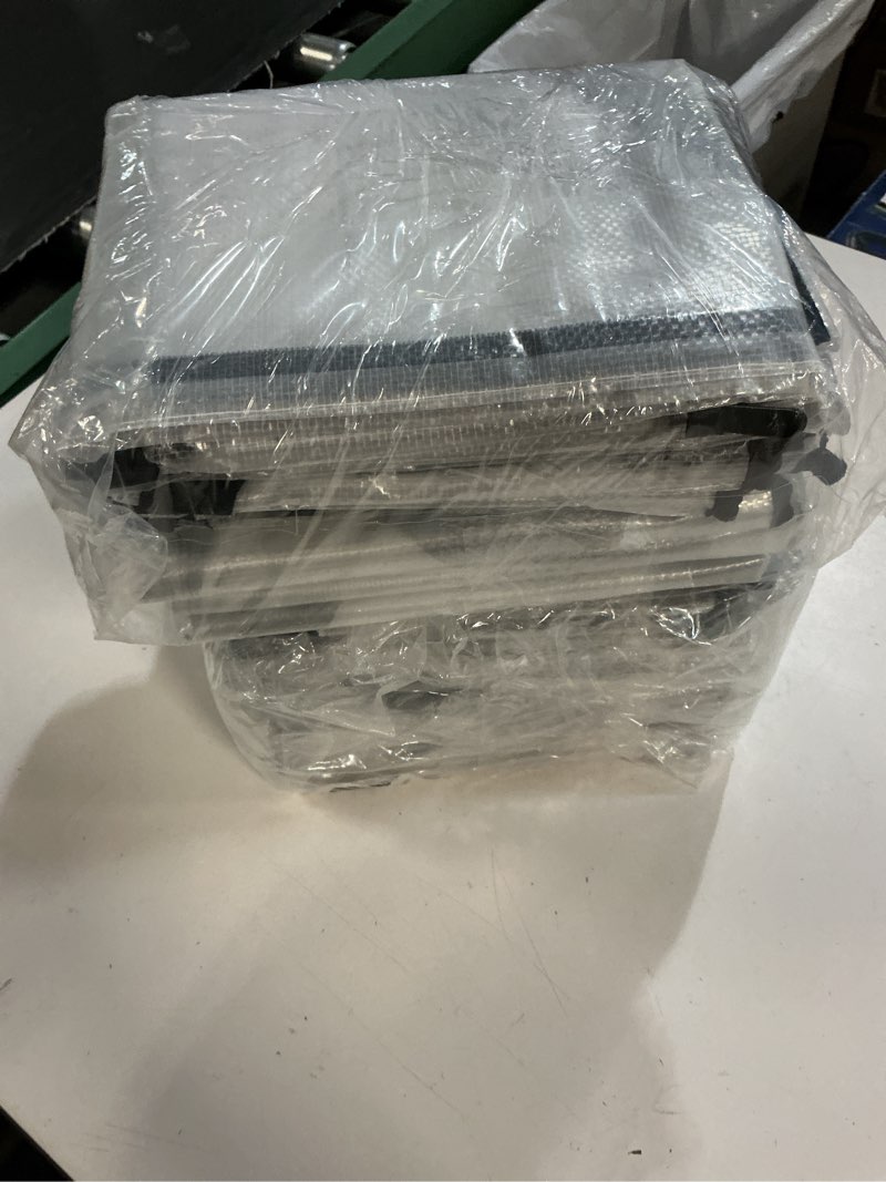Condition photo showing Good Condition for 16 pack-extra large heavy duty moving bags - waterproof storage totes with handles & zippers, foldable for college dorm, storage (clear) clear 16