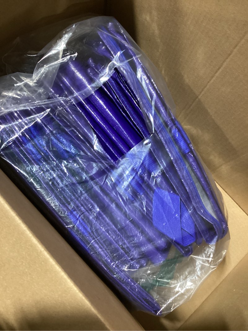 Condition photo showing Good Condition for Moving Bags Heavy Duty Extra Large, Moving Boxes, Moving Supplies Essentials, Blue Storage Bins with Lids, Plastic Packing Totes, Storage Bags for Clothes with Handles & Zippers(Blue, 8 Pack) Blue 8 Pack